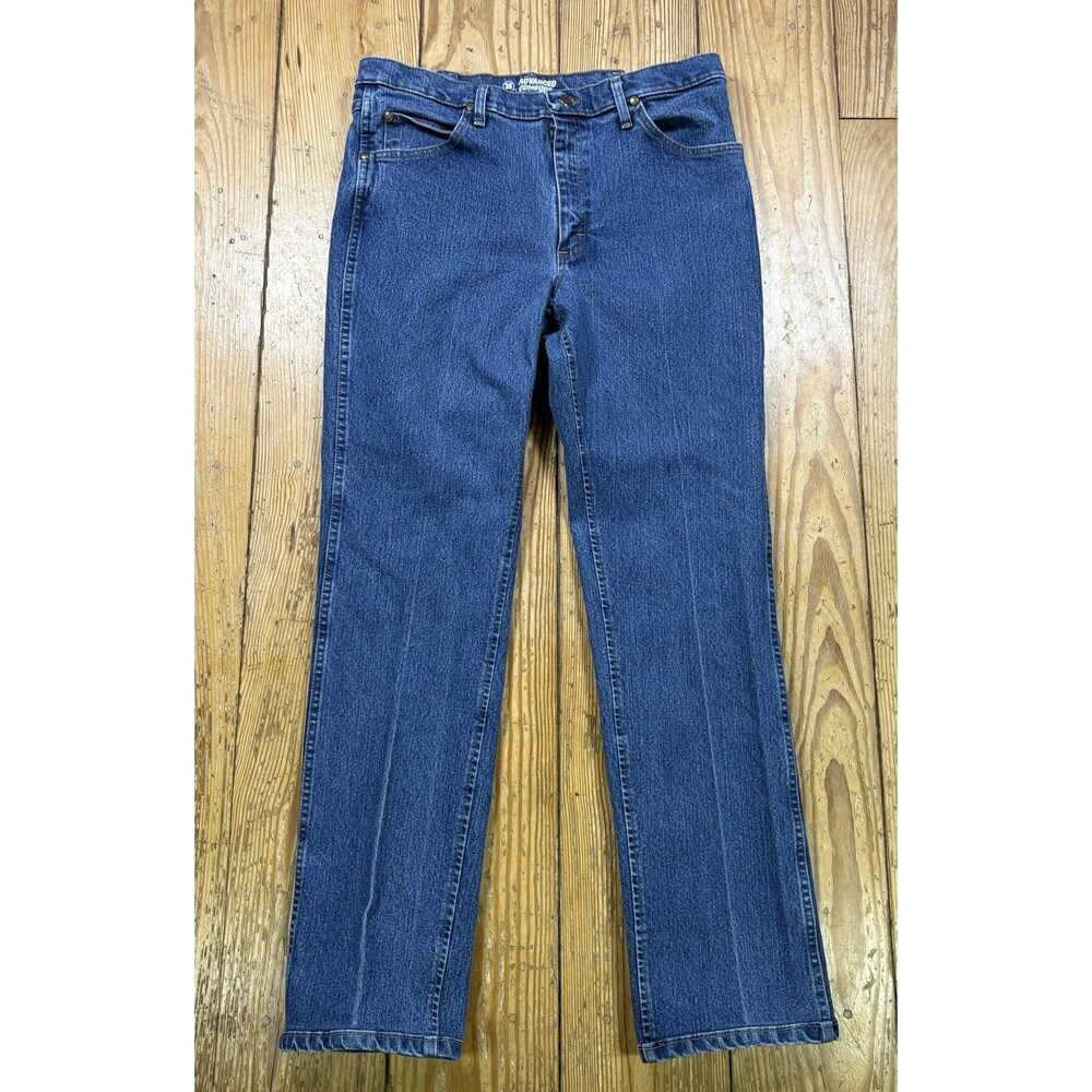 Wrangler Advanced Comfort Cowboy Cut Jeans Mens 36x34 Blue Slim Fit A003 Western